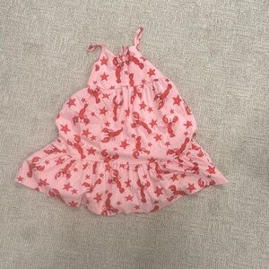 Crewcuts Pink Dress with Red Lobster Print